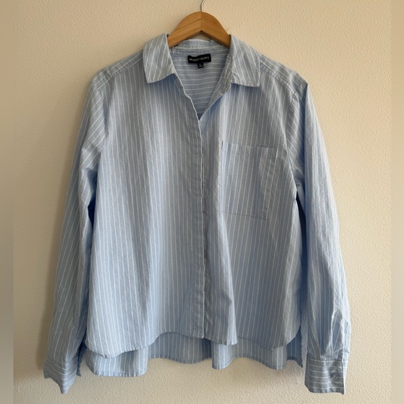 Modern Works Striped Button Down Size L - Picture 1 of 4
